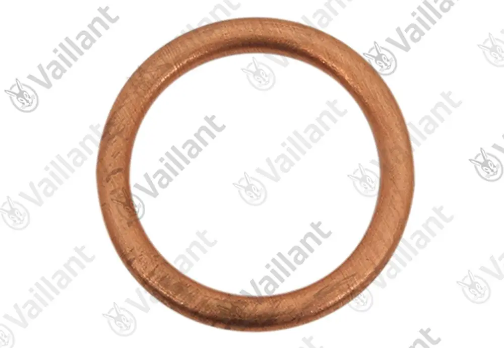 Kupferdichtung von Vaillant in Form eines O-Rings, geeignet für verschiedene Anwendungen im Heizungsbereich.